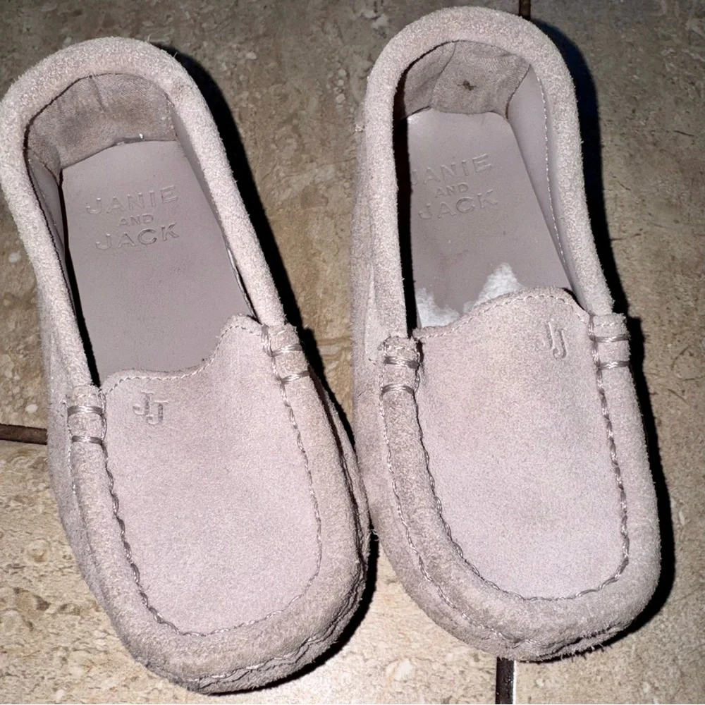 Janie and Jack Taupe Suede Loafers